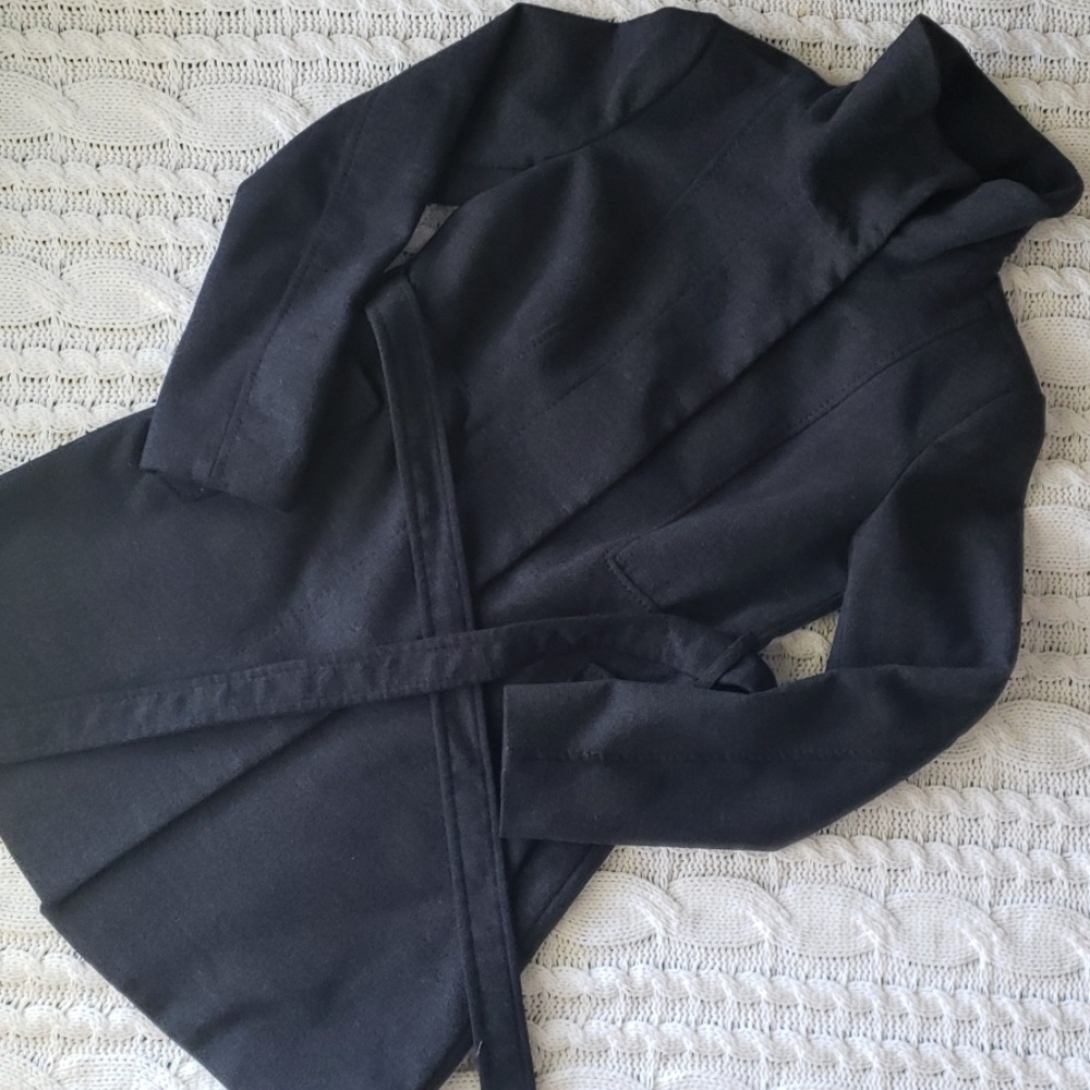 H&M dark gray winter fall belted coat. Size 6